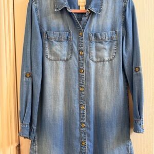 Chico's Blue Denim Tunic Shirt or Mini Dress